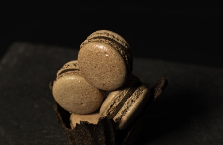 Chocolate macarons taken by Noelle Vaughn